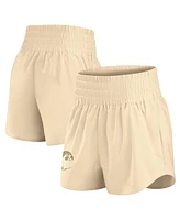 Nike Women's Beige Iowa Hawkeyes Performance One High-Rise Shorts