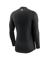 Nike Men's Black Washington Nationals City Connect Base Layer Raglan Long Sleeve Performance T-Shirt