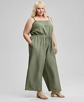And Now This Trendy Plus Drawstring-Waist Jumpsuit, Exclusively at Macy's