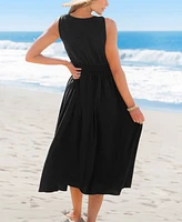 Cupshe Women's Moonlit Walk Black Maxi Beach Dress