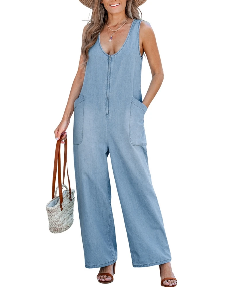 Cupshe Women's Urban Daze Denim Jumpsuit