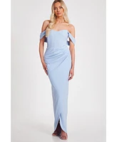 Quiz Women's Corset Detail Scuba Crepe Maxi