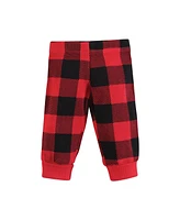 Hudson Baby Baby Boys Hudson Thermal Preemie Layette Set 4pc Long Sleeve Outfit, Buffalo Plaid, Preemie