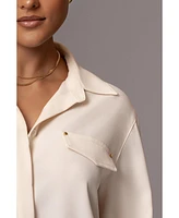 Jluxlabel Women's Black Stella Button Up Shirt