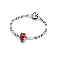 Pandora Sterling Silver Christmas Magic Murano Glass Charms