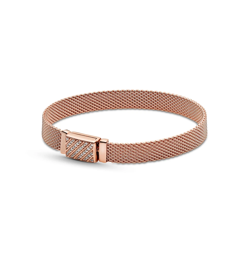 Pandora Gold-Plated Reflexions Long Clasp Pave Bracelet