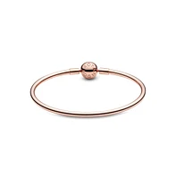 Pandora Rose Gold-Plated Barrel Clasp Bangle Bracelet