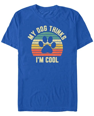 Design By Humans Men's My Dog Thinks I'm Cool Shirt Funny Lover Retro Short Sleeve T-Shirt