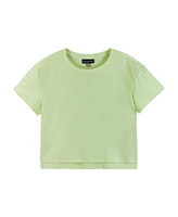 Andy & Evan Big Girls Toddler/Child Pointelle Tee Short Pj Set