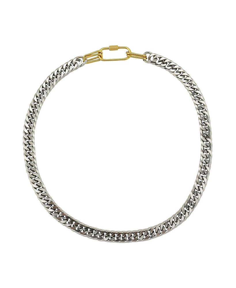 Stainless Steel Wide Chain Necklace