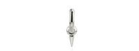 Ash Spike Huggie in Non-Plated Stainless Steel