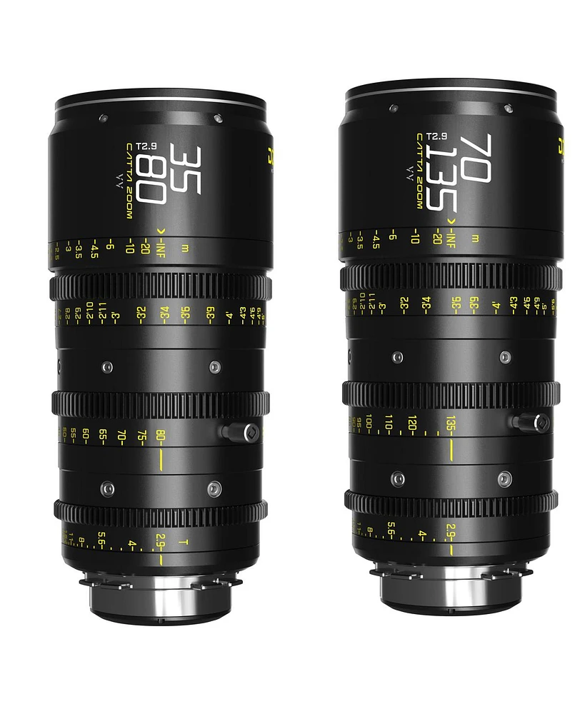 Dzofilm Catta Ace 35-80mm and 70-135mm T2.9 Cine Lens Bundle for Pl Mount and Canon Ef, Black