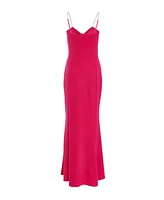 Quiz Women's Scuba Crepe Dress with Diamante Straps