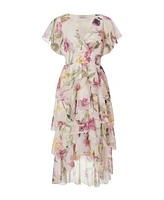 Quiz Women's Floral Chiffon Tiered Maxi Dress