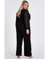 Quiz Plus Chiffon Wrap Buckle Jumpsuit