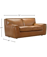 Glympton 73" Leather Loveseat, Exclusively at Macy's
