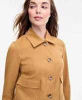 Anne Klein Women's Button-Front Patch Pocket Jacket