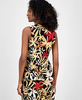 Anne Klein Women's Sleeveless Printed Wrap Blouse