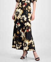Anne Klein Women's Dot-Print Pull-On Maxi Skirt