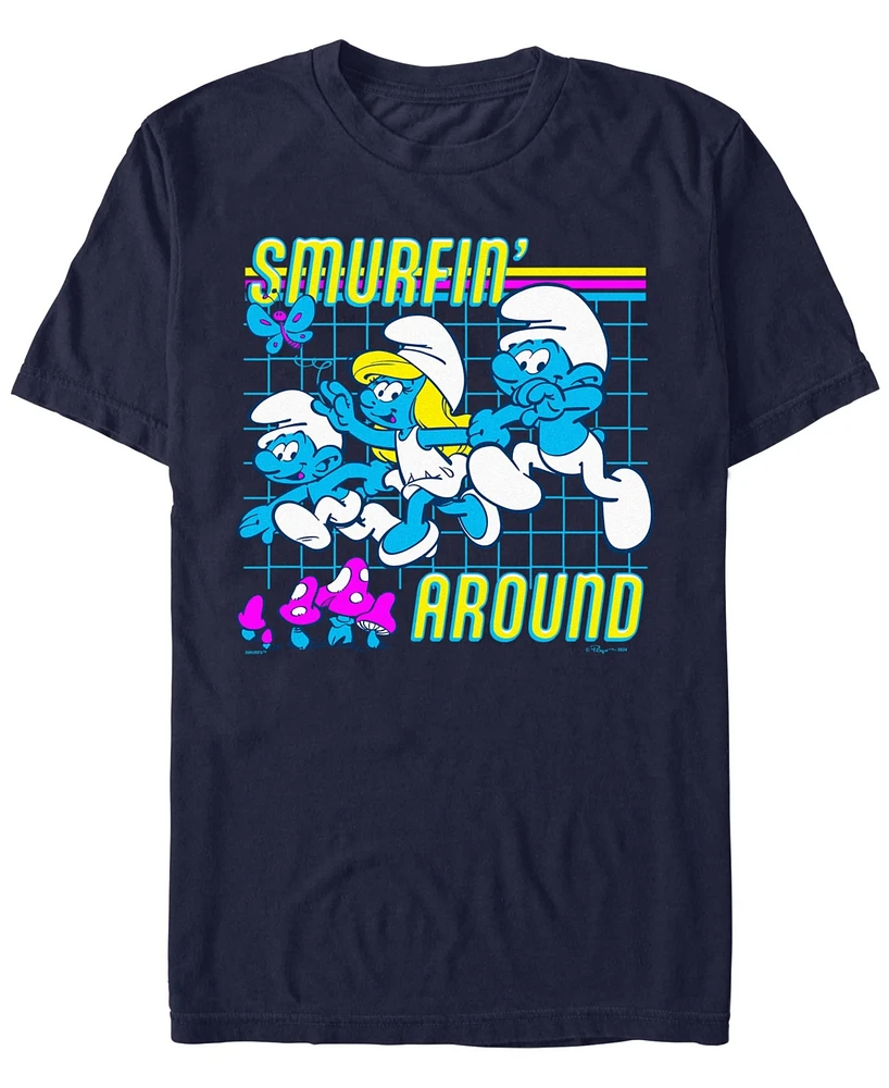 Smurfs Men's Smurf Around Short Sleeve T-Shirt