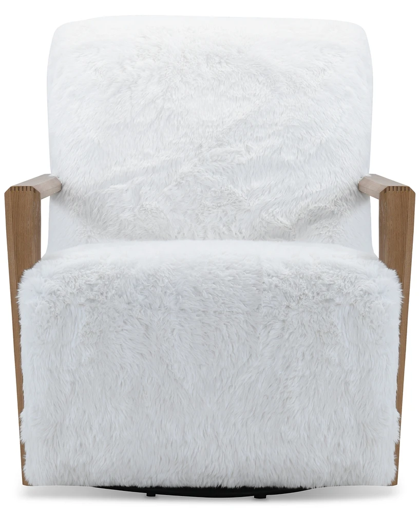 Glympton 29" Fabric Swivel Chair, Exclusively at Macy's