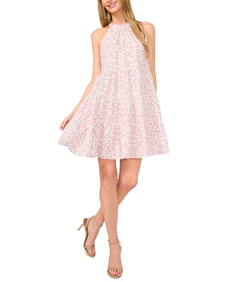 CeCe Women's Tiered Halter Dress