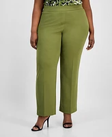 Ak Anne Klein Plus Pull-On Mid-Rise Trousers