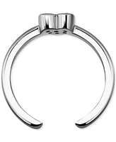 Giani Bernini Cubic Zirconia Heart Adjustable Toe Ring Sterling Silver (also 18k Gold-Plated Silver), Exclusively at Macy's