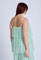 Eloquii Plus Tulle Ruffle Cami