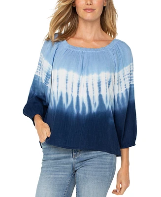 Liverpool Los Angeles Women's Cotton Tie-Dyed Top