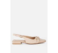 Salova Pearl-Studded Horsebit Flats