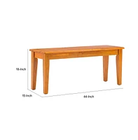 Modern Dining Bench with Tapered Legs for Stylish Dining Room Seating