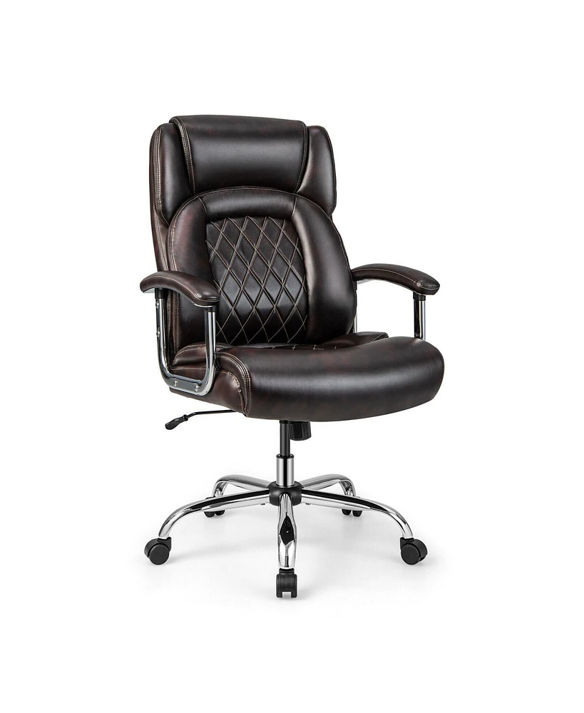 Height Adjustable Big and Tall Office Chair Computer Desk Chair with Metal Base