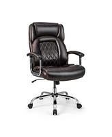 Height Adjustable Big and Tall Office Chair Computer Desk Chair with Metal Base