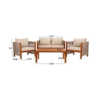 Roya 4 Pc Outdoor Living Set