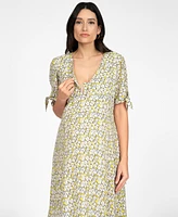 Seraphine Women's Maternity Bow Sleeve Midi Dress