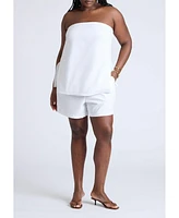 Eloquii Plus Linen Column Tube Top