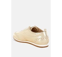 Yorika Studded Metallic Pleather Sneakers