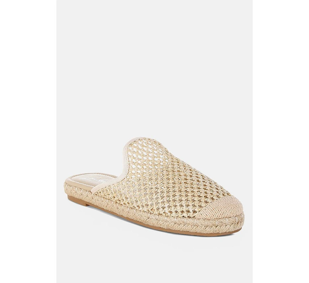 Nongai Raffia Espadrilles Mules
