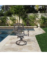 Patio Dinning Swivel Chair Set of 2 Outdoor Swivel Rocker Patio Chairs Bistro Chairs Outdoor Dining Chairs