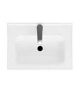 Casainc 20" Small Bathroom Vanity with Sink & Faucet,Freestanding Bathroom Cabinet with White Ceramic Basin