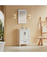 Casainc Fully Assembled 24" Freestanding Single Bathroom Vanity with Top