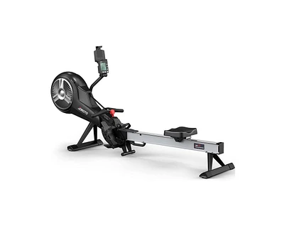 Joroto Rowing Machine, Air Magnetic Foldable Rowing Machines for Home Use, Rower Machine with 49.5" Rail, Backlit Monitor, Bluetooth, App Supported