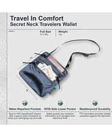Cocoon - Premium - Secret Neck Wallet Monsoon Silk Rfid