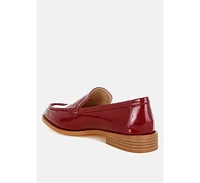 Corleone Pleather Stacked Heel Loafers