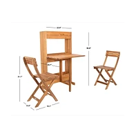 Barley Flower Shelf Outdoor Bistro Set