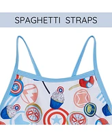 Avengers Toddler Girls Racerback Upf 50+ One Piece Bathing Suit