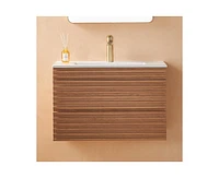 Casainc 30" Wall Mounted & Floating Single Vanity with Ceramic Sink