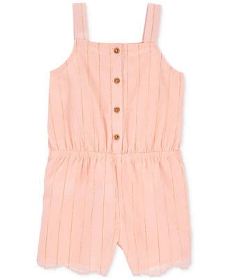 Carter's Toddler Girls Boho Button-Up Crinkle Romper