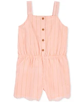 Carter's Toddler Girls Boho Button-Up Crinkle Romper